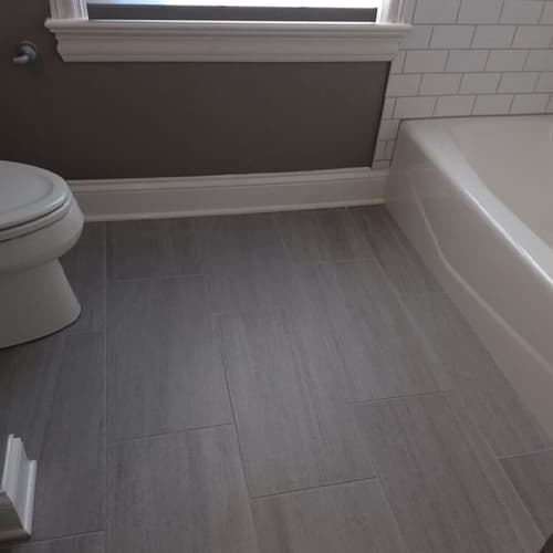 Luxury vinyl plank flooring installation
