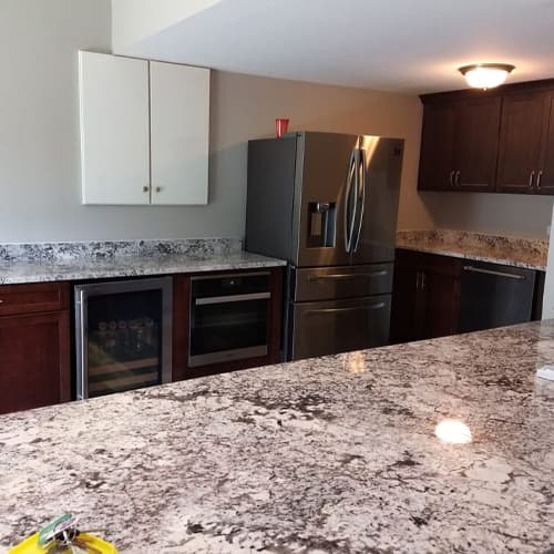 Traditional kitchen with custom woodwork and cabinetry