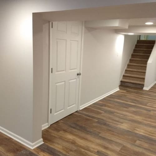 Composite deck construction with built-in seating