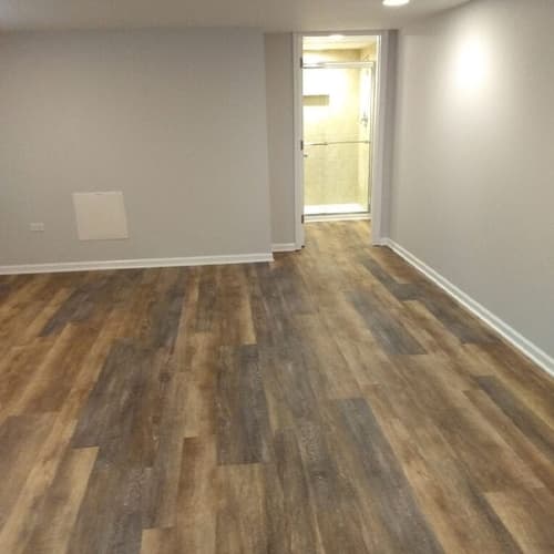 Custom wood deck with pergola and lighting